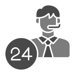 24 Hours Support Icon