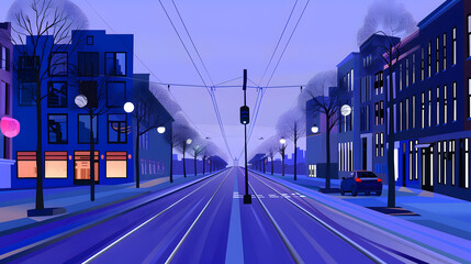 Creative art aesthetics poster or postcard for Amsterdam city, Netherlands. Artistic, stylistic, screen printing, stencil, graphic design.