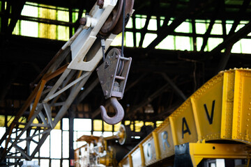 metal crane train industrial industry yard