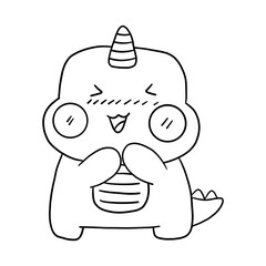 Doodle Dinosaurs in love clipart, black doodles, coloring book cartoons, coloring pages for kids.