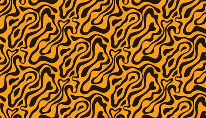 Seamless leopard print pattern in yellow and black