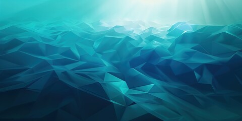 Abstract Minimalist Geometric Vector Illustration with Light Blue Gradient and Soft Lighting, Cool Tones, and Blurred Edges