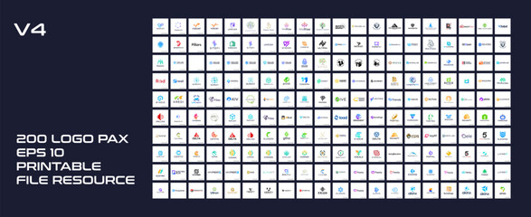 Fototapeta premium set logos with various themes for your business