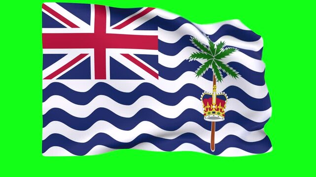 3D Rendered Flag of Commissioner of British Indian Ocean Territory