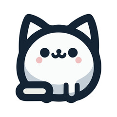 cute cat sticker vector illustration