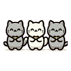 cute cat sticker vector illustration