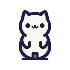 cute cat sticker vector illustration