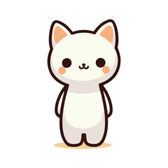 cute cat sticker vector illustration