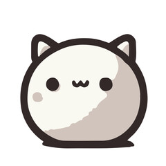 cute cat sticker vector illustration