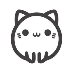 cute cat sticker vector illustration