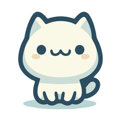cute cat sticker vector illustration