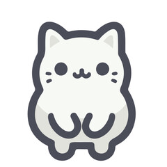cute cat sticker vector illustration