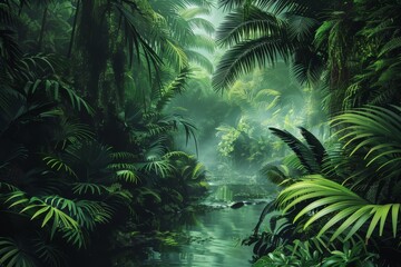 Ethereal Rainforest Stream: Hyper Realism