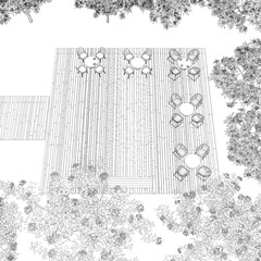 3D illustration of landscape project