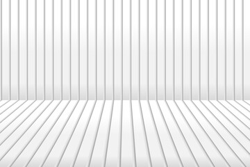 White room, 3D geometric stripe textured embossed wall background