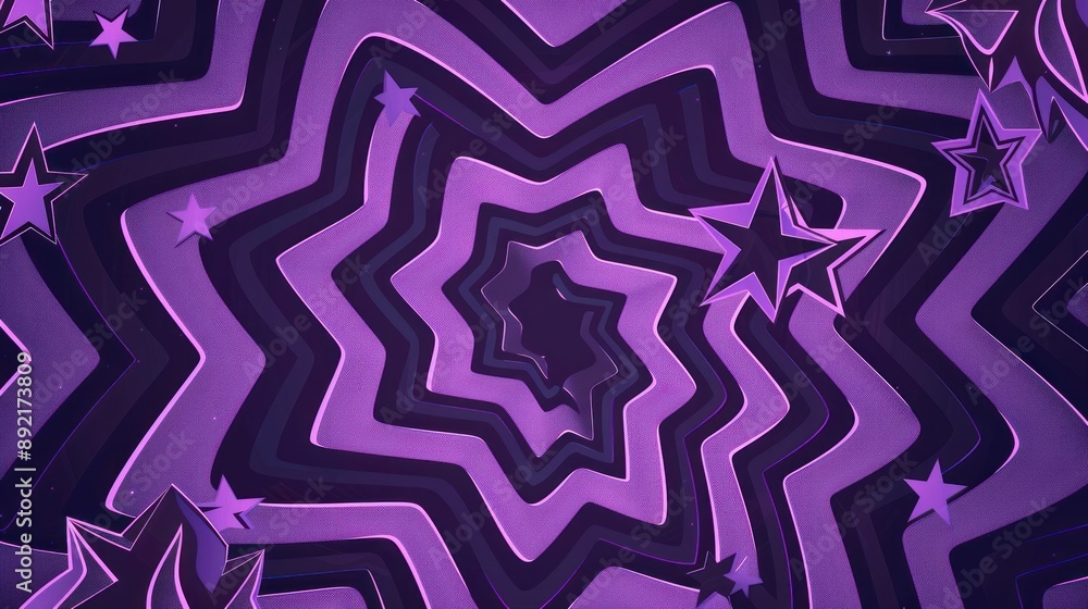 Poster abstract colorful background with many stars and swirls