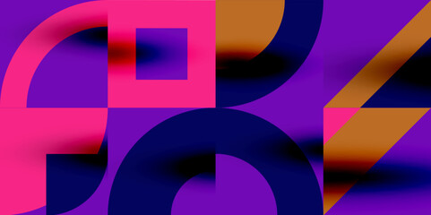 Neo memphis geometric pattern with circles, squares. Pop art abstract background for covers, banners, flyers and posters and other templates