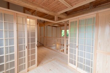 Fototapeta premium 天然素材を使った美しい戸建て住宅