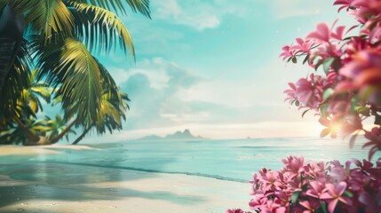 beach background concept with copy space