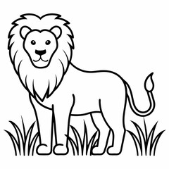 This fun and educational vector illustration coloring book features jungle animals like lions elephants and monkeys perfect for a jungle safari adventure