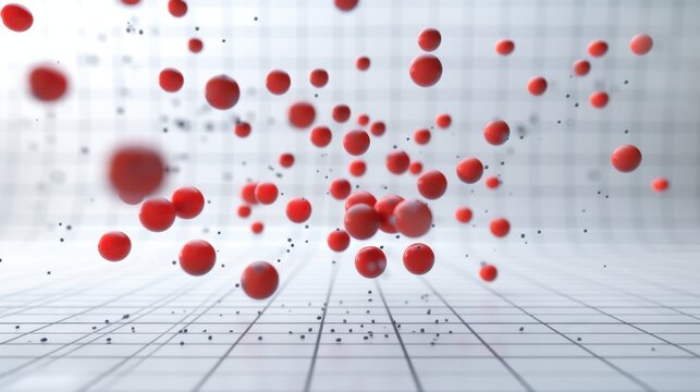 Realistic scatter plot, markers, light background, grid lines, studio lighting