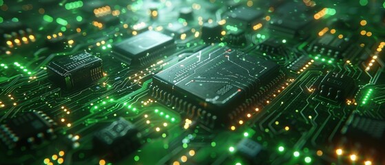 Obraz premium Abstract Circuit Board Frottage Art