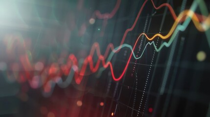 Dualaxis line chart, professional tones, detailed labels, realistic, studio lighting