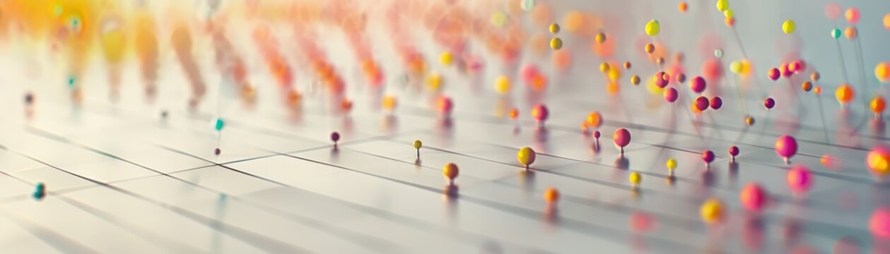 Scatter plot with markers, light background, grid lines, realistic, studio lighting