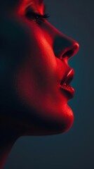 A Close-up Shot of a Profiles with modern, radiant patterns