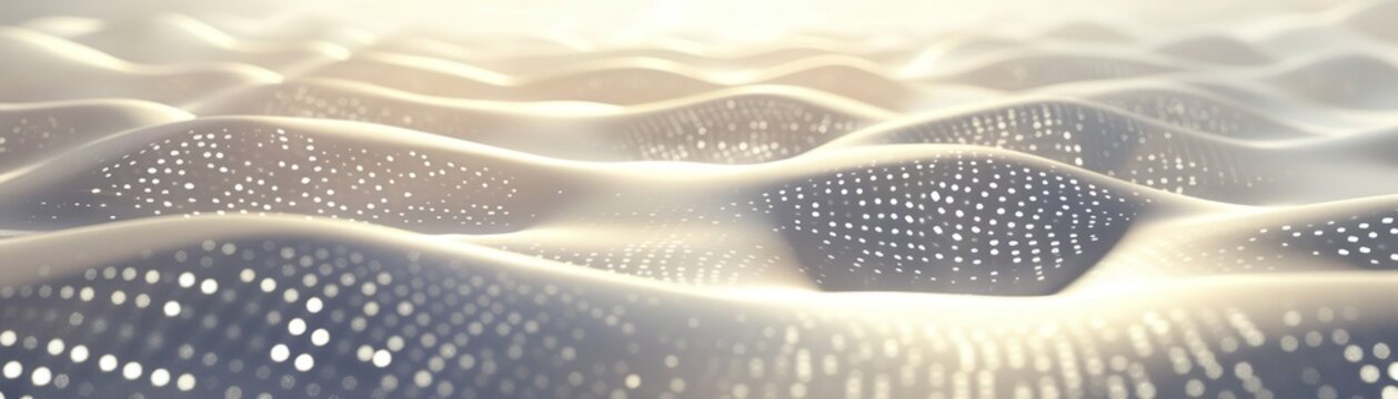Dotted scatter plot, light tones, minimalist design, realistic, studio lighting