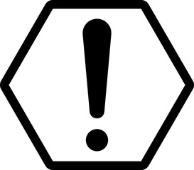 exclamation mark hexagon icon