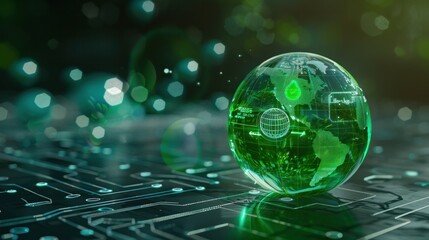 LCA-Life cycle assessment concept.A green ball with an LCA icon. environmental impact assessment related to product value chains. Business