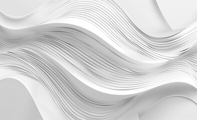 Obraz premium Vector Background with Thin Lines in Perspective, White and Gray Color, Simple Vector Pattern of Waves or Curves for Web Design, Poster, Banner, Cover, Packaging, Presentation