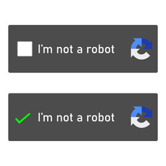 The captcha is dark, on a white background, a human test, I'm not a robot