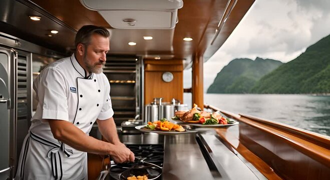 Chef on a boat.