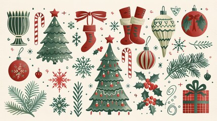 Christmas Ornaments And Decorations Clip Art