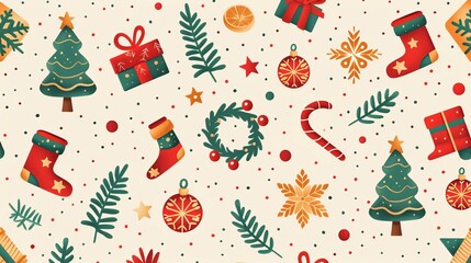 Christmas Holiday Pattern Illustration
