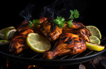 Fototapeta premium Close-Up Shot of Perfectly Grilled Tandoori Chicken