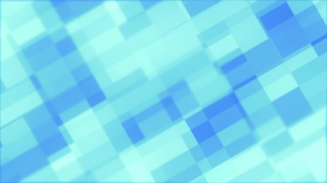 Slowly animated looping digital background of blue blocks.