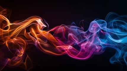 Obraz premium Smoke art with vibrant colors creating a dynamic image