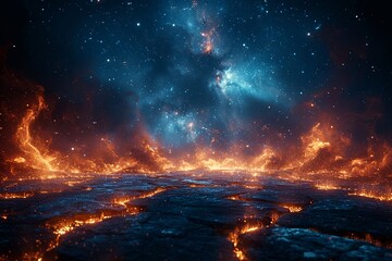 Naklejka premium Mystische Weiten des grünen Nebels