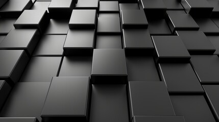 Fototapeta premium Black Cubes Abstract Background