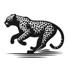 Clean Black and white Vector silhouette of a Zebra on white background