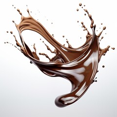 Indulge in the rich chocolate splash, perfect for food and beverage ads. This tantalizing and dynamic image captures the essence of sweetness. Add this delectable image to your marketing campaign now.