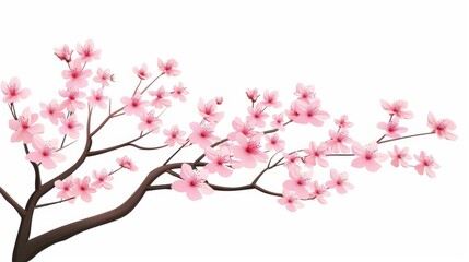 Unique illustration featuring a solitary cherry blossom tree.