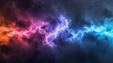 Engaging cosmic space scene with stars and nebulae on a dark background, showcasing the vastness of the universe.