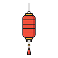 Chinese lantern. Japanese asian new year red lamp