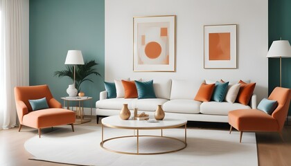 Photo interior modern design room 3d illustration