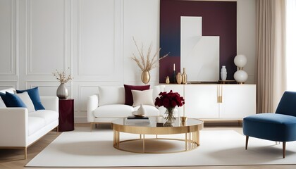 Photo interior modern design room 3d illustration