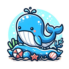 Naklejka premium 고래 일러스트